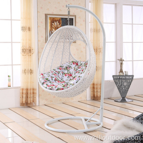 Modern Rattan Furniture Hanging Egg Shape Swing Chair